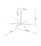 Chandeliers - Sollux Chandelier LANGO 6 black SL.1023 - product 4