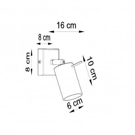 Sollux Kinkiet RING biały z włącznikiem SL.1024
