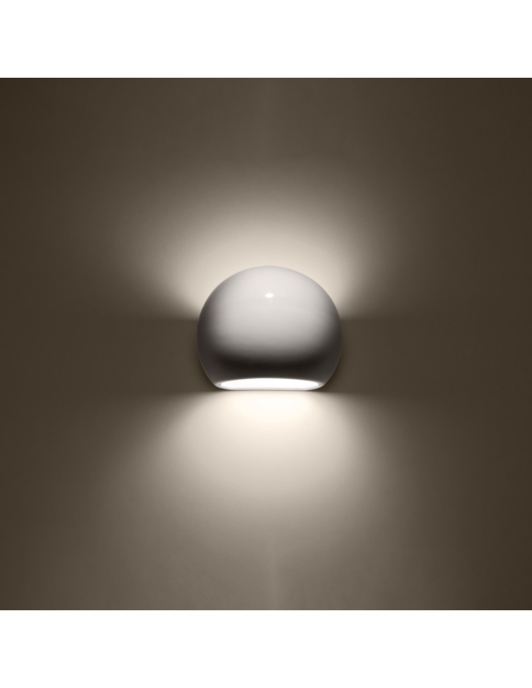 Wall lamps - Sollux GLOBE lacquered wall lamp white gloss SL.1026 - product kolory-swiatla.pl 3