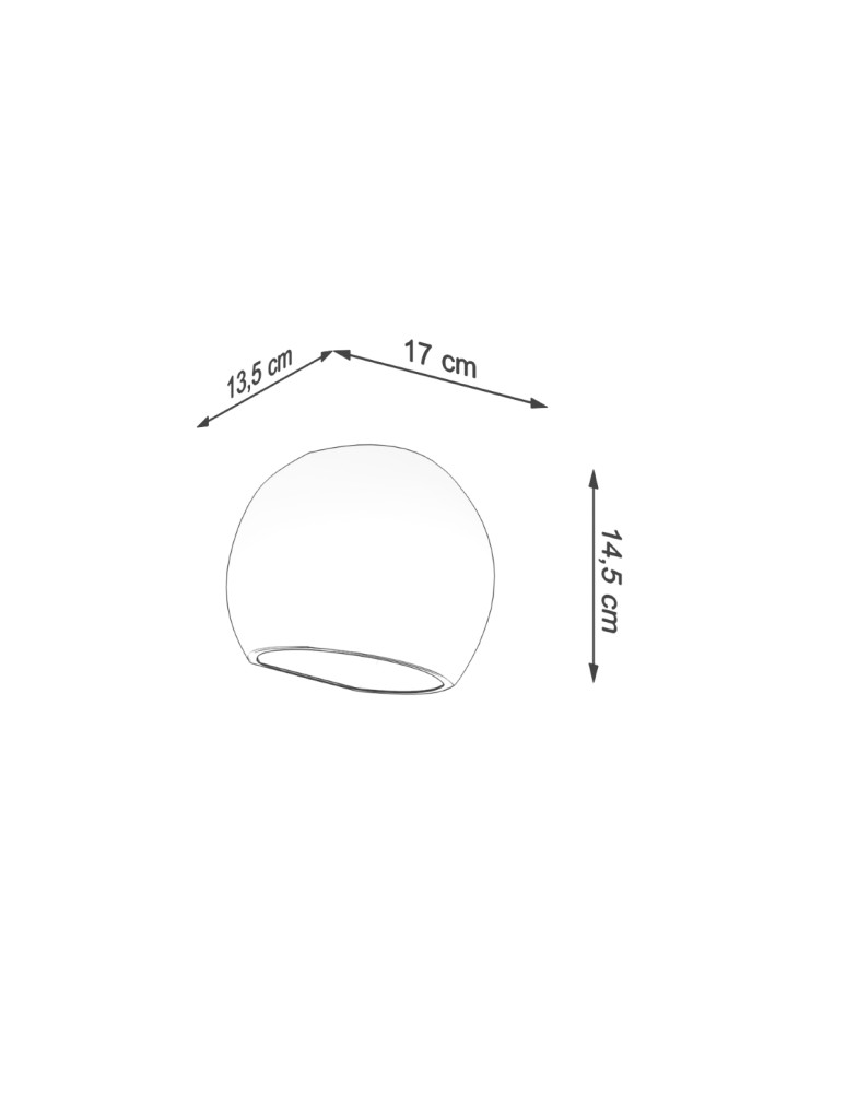 Wall lamps - Sollux GLOBE lacquered wall lamp white gloss SL.1026 - product kolory-swiatla.pl 4