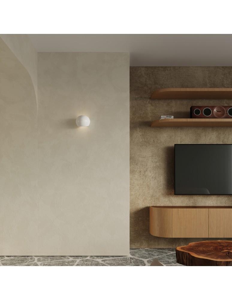 Wall lamps - Sollux GLOBE lacquered wall lamp white gloss SL.1026 - product kolory-swiatla.pl 6