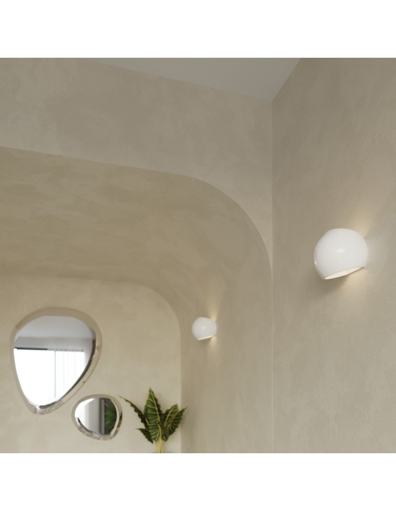 Wall lamps - Sollux GLOBE lacquered wall lamp white gloss SL.1026 - product kolory-swiatla.pl 8