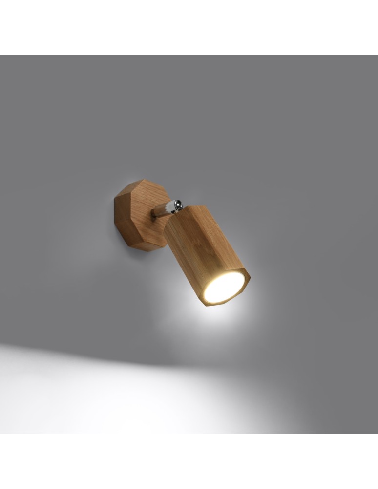 Wall lamps - Sollux Wall lamp ZEKE oak SL.1028 - product kolory-swiatla.pl 3