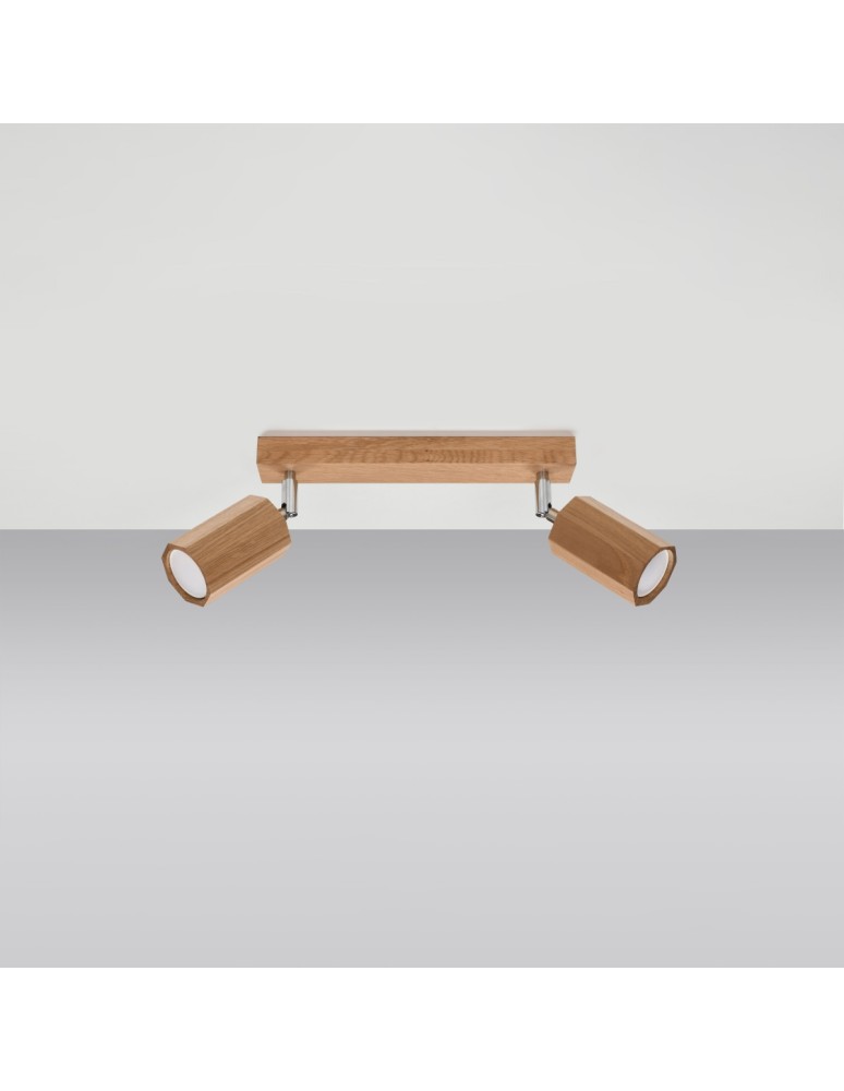 Ceiling lamps - Sollux Plafond ZEKE 2 oak SL.1029 - product kolory-swiatla.pl 2
