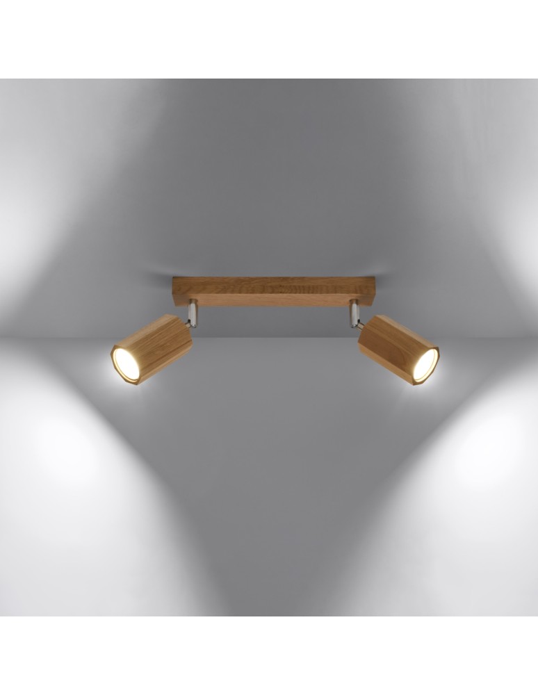 Ceiling lamps - Sollux Plafond ZEKE 2 oak SL.1029 - product kolory-swiatla.pl 3