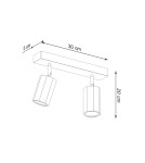 Ceiling lamps - Sollux Plafond ZEKE 2 oak SL.1029 - product 4