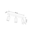 Ceiling lamps - Sollux Plafond ZEKE 3 oak SL.1030 - product 4