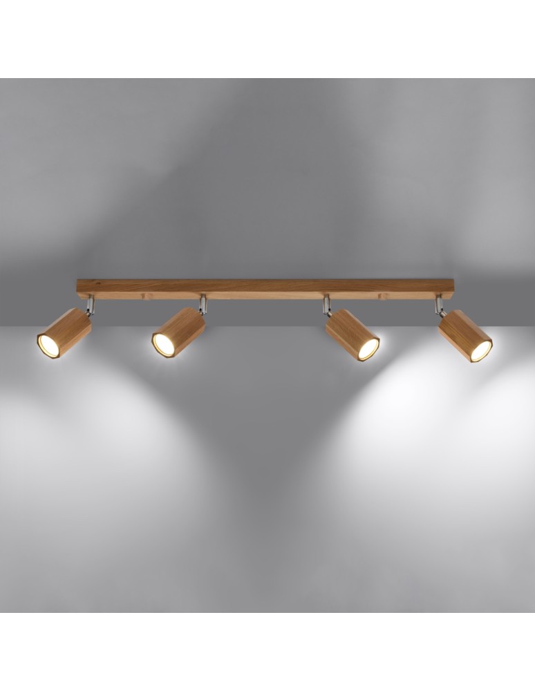Ceiling lamps - Sollux Plafond ZEKE 4 oak SL.1031 - product kolory-swiatla.pl 3