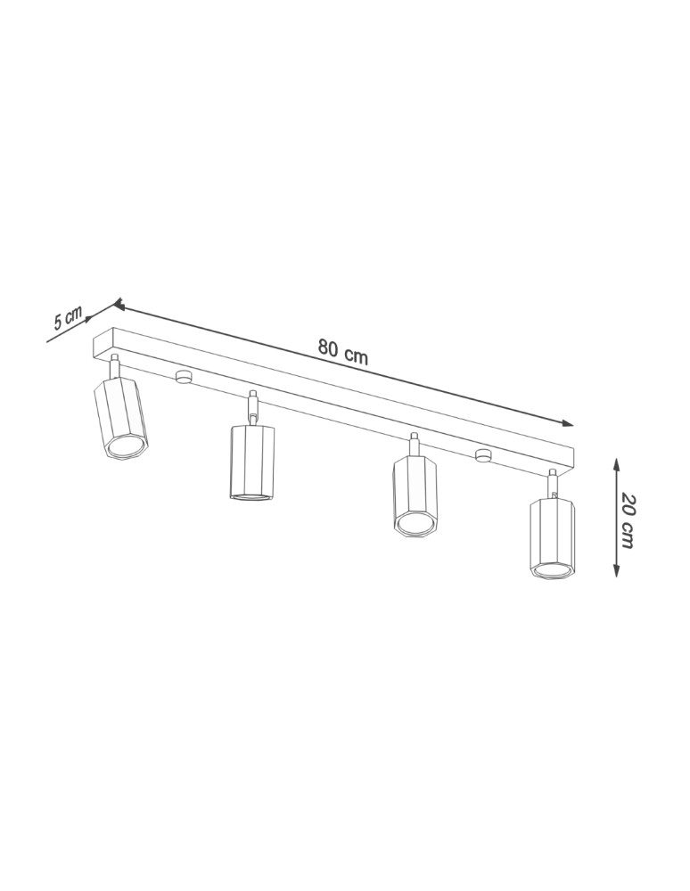 Ceiling lamps - Sollux Plafond ZEKE 4 oak SL.1031 - product kolory-swiatla.pl 4