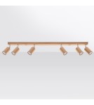 Ceiling lamps - Sollux Plafond ZEKE 6 oak SL.1032 - product 2