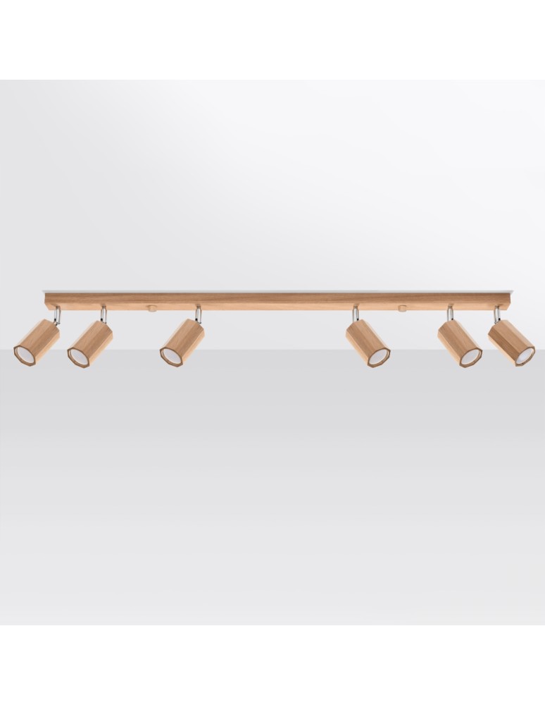 Ceiling lamps - Sollux Plafond ZEKE 6 oak SL.1032 - product kolory-swiatla.pl 2