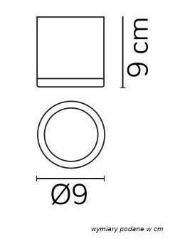 SU-MA ADELA MIDI 1xGU10 Sufitowa IP54 M1455 DG - produkt 2