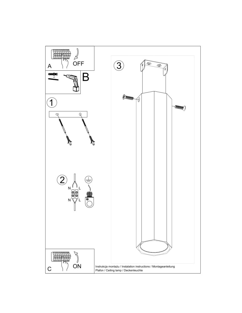 Ceiling lamps - Sollux Plafond ZEKE 30 oak SL.1034 - product kolory-swiatla.pl 5
