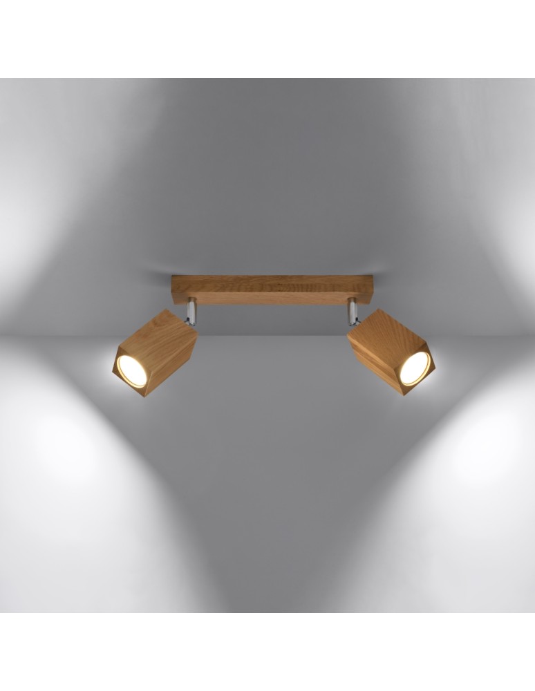 Ceiling lamps - Sollux Plafond KEKE 2 oak SL.1036 - product kolory-swiatla.pl 3