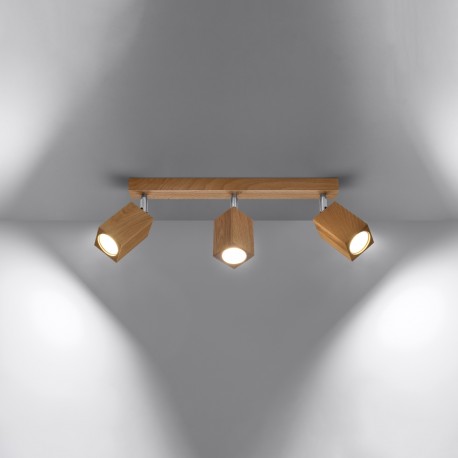 Sollux Plafon KEKE 3 dąb SL.1037
