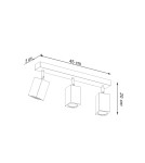 Ceiling lamps - Sollux Plafond KEKE 3 oak SL.1037 - product 4