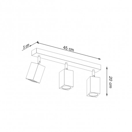 Sollux Plafon KEKE 3 dąb SL.1037