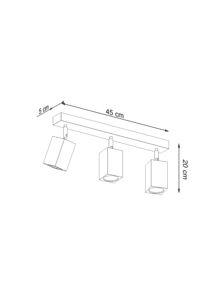 Ceiling lamps - Sollux Plafond KEKE 3 oak SL.1037 - product kolory-swiatla.pl 4