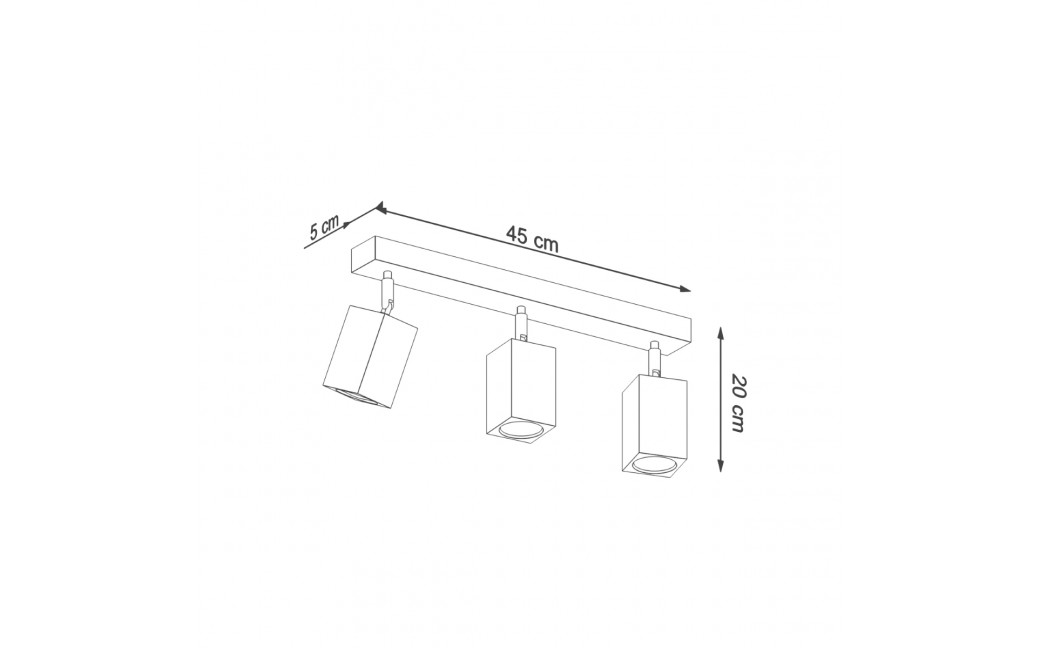 Sollux Plafon KEKE 3 dąb SL.1037