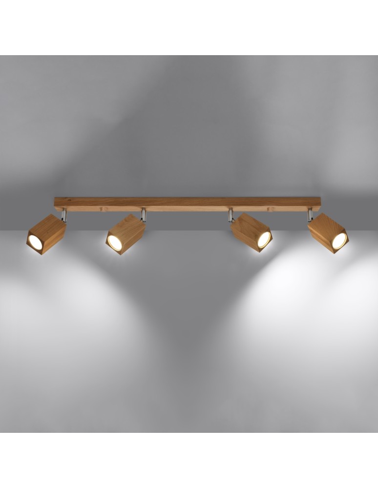 Ceiling lamps - Sollux Plafond KEKE 4 oak SL.1038 - product kolory-swiatla.pl 3