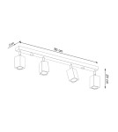 Ceiling lamps - Sollux Plafond KEKE 4 oak SL.1038 - product 4