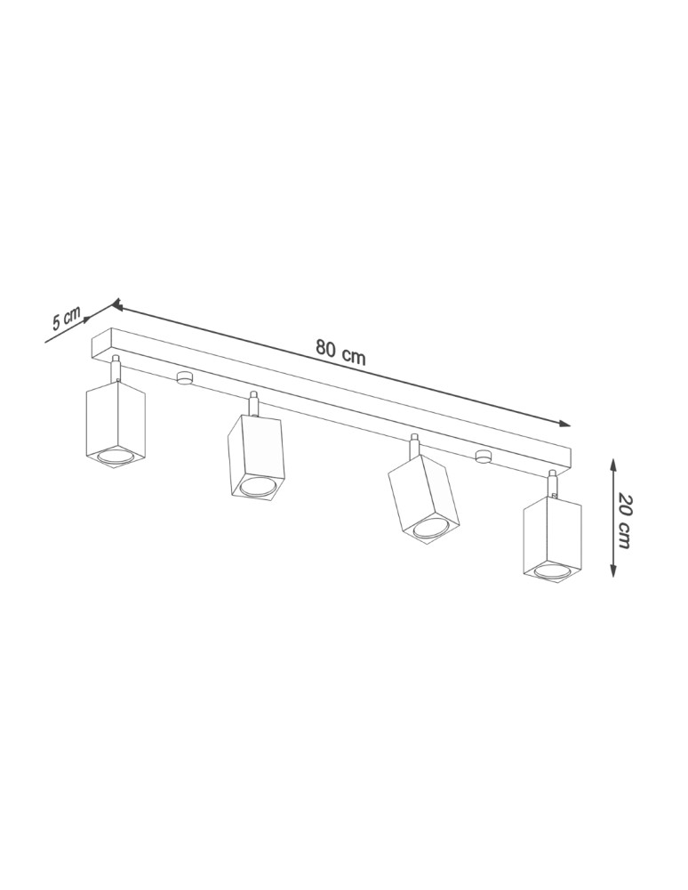 Ceiling lamps - Sollux Plafond KEKE 4 oak SL.1038 - product kolory-swiatla.pl 4