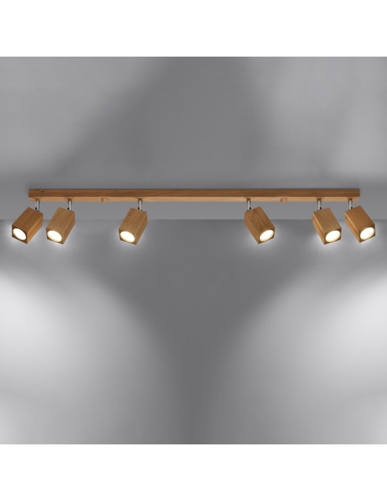 Ceiling lamps - Sollux Plafond KEKE 6 oak SL.1039 - product kolory-swiatla.pl 3