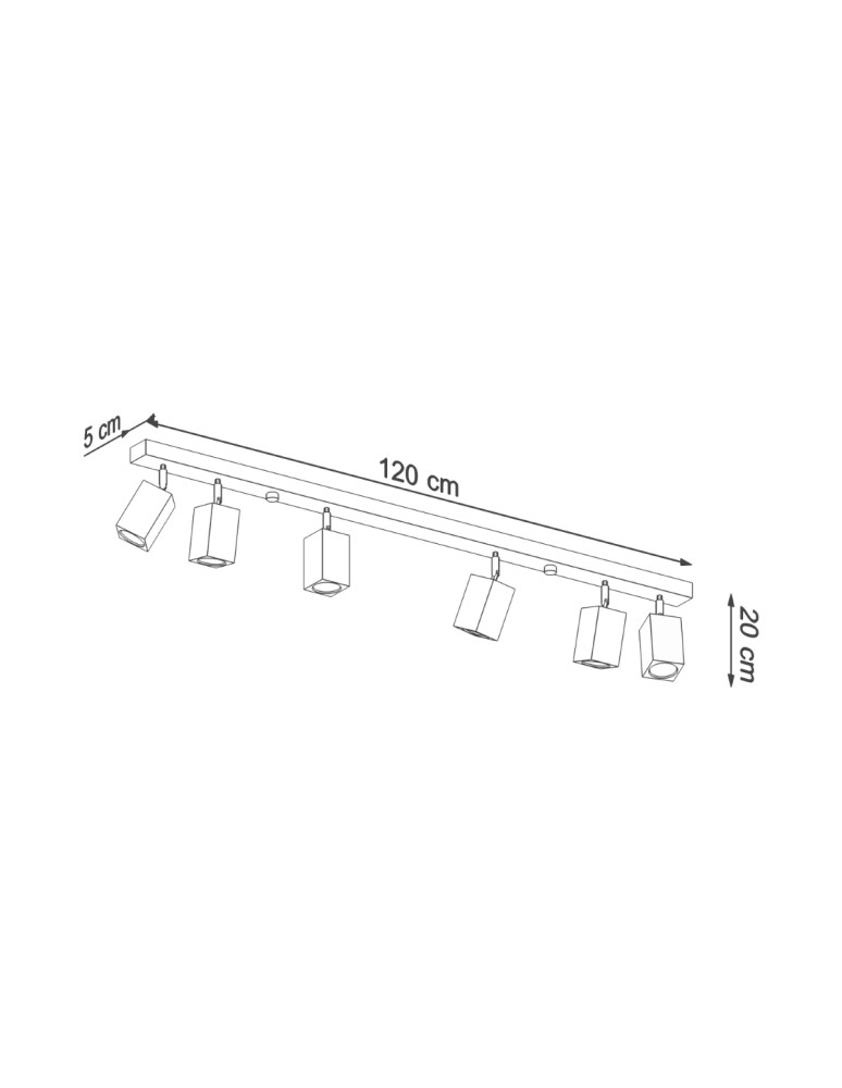 Ceiling lamps - Sollux Plafond KEKE 6 oak SL.1039 - product kolory-swiatla.pl 4