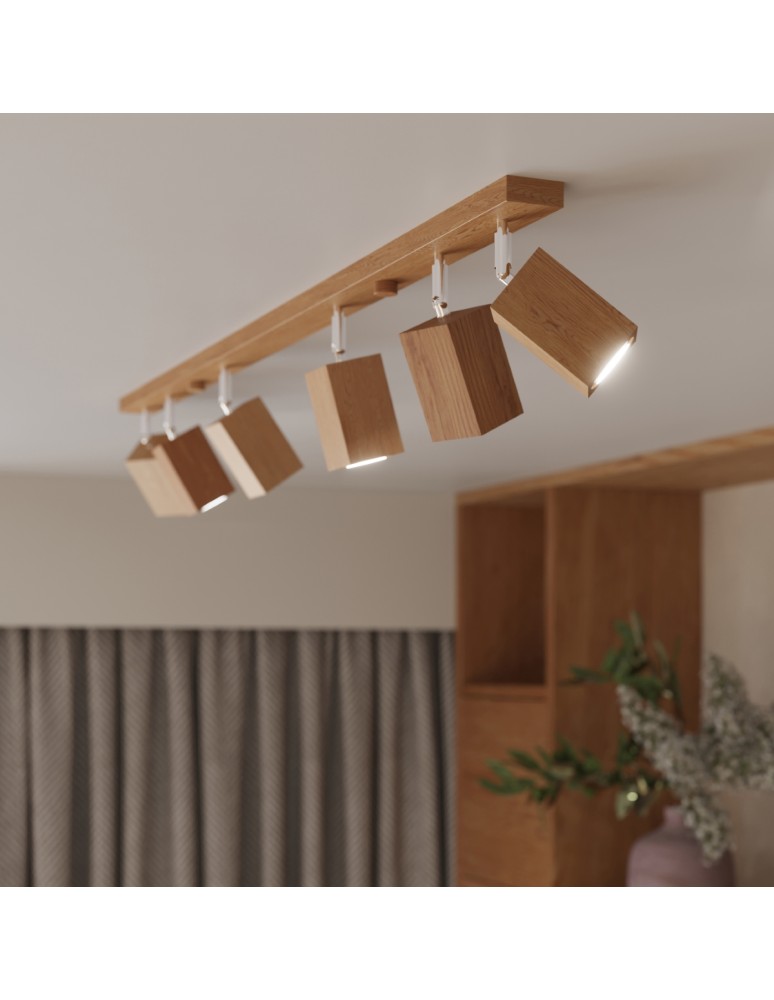 Ceiling lamps - Sollux Plafond KEKE 6 oak SL.1039 - product kolory-swiatla.pl 8