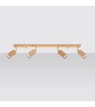 Ceiling lamps - Sollux Plafond BERG 4 natural wood SL.1042 - product 2