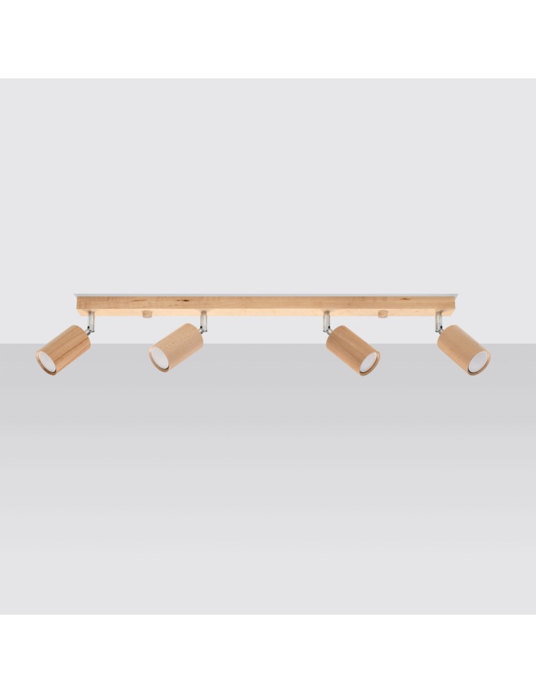 Ceiling lamps - Sollux Plafond BERG 4 natural wood SL.1042 - product kolory-swiatla.pl 2