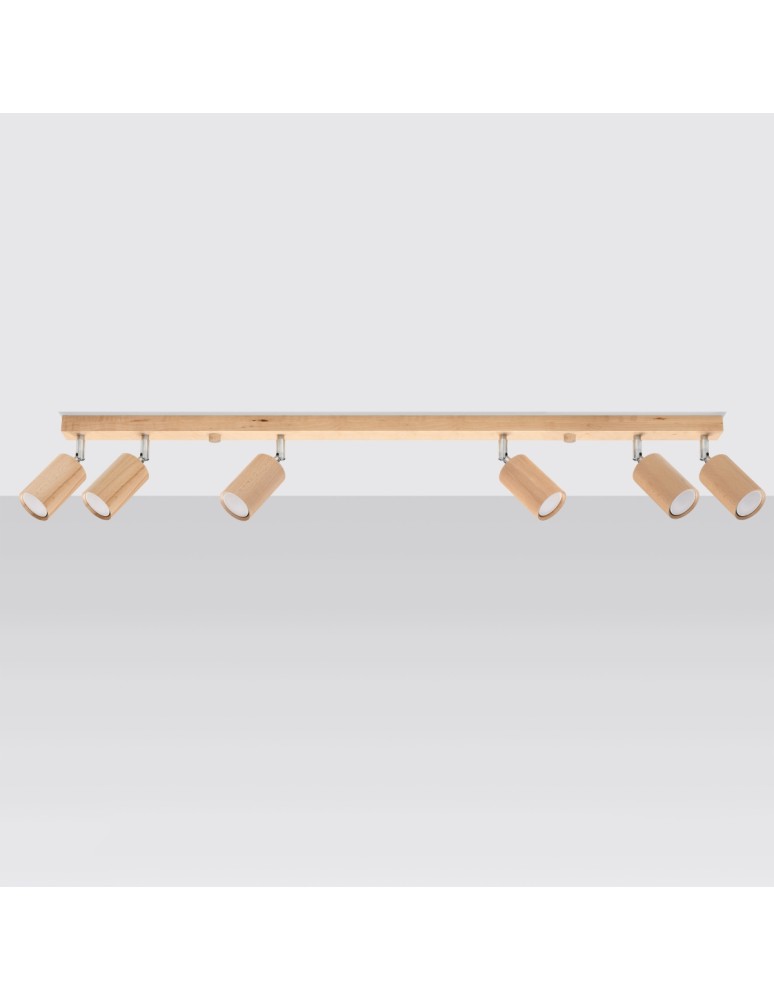 Ceiling lamps - Sollux Plafond BERG 6 natural wood SL.1043 - product kolory-swiatla.pl 2