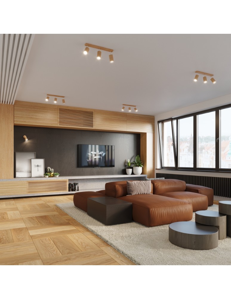 Ceiling lamps - Sollux Plafond BERG 6 natural wood SL.1043 - product kolory-swiatla.pl 7