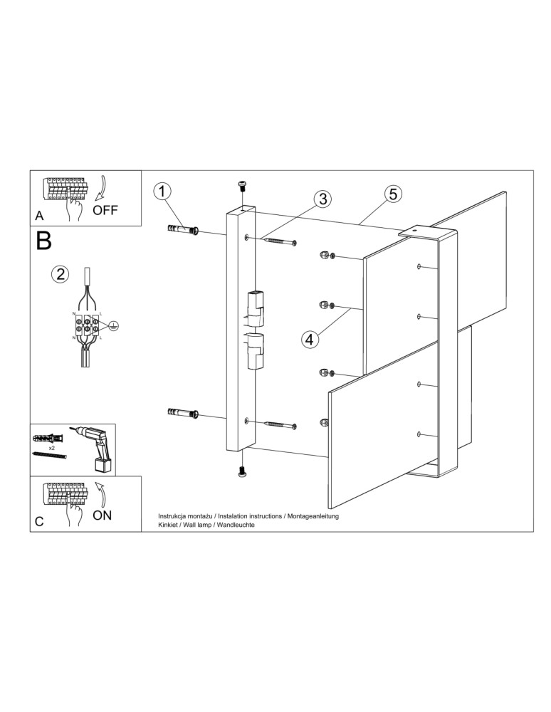Sollux Kinkiet MASSIMO biały SL.1044