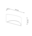 Wall lamps - Sollux VIXEN lacquered wall lamp white gloss SL.1048 - product 4