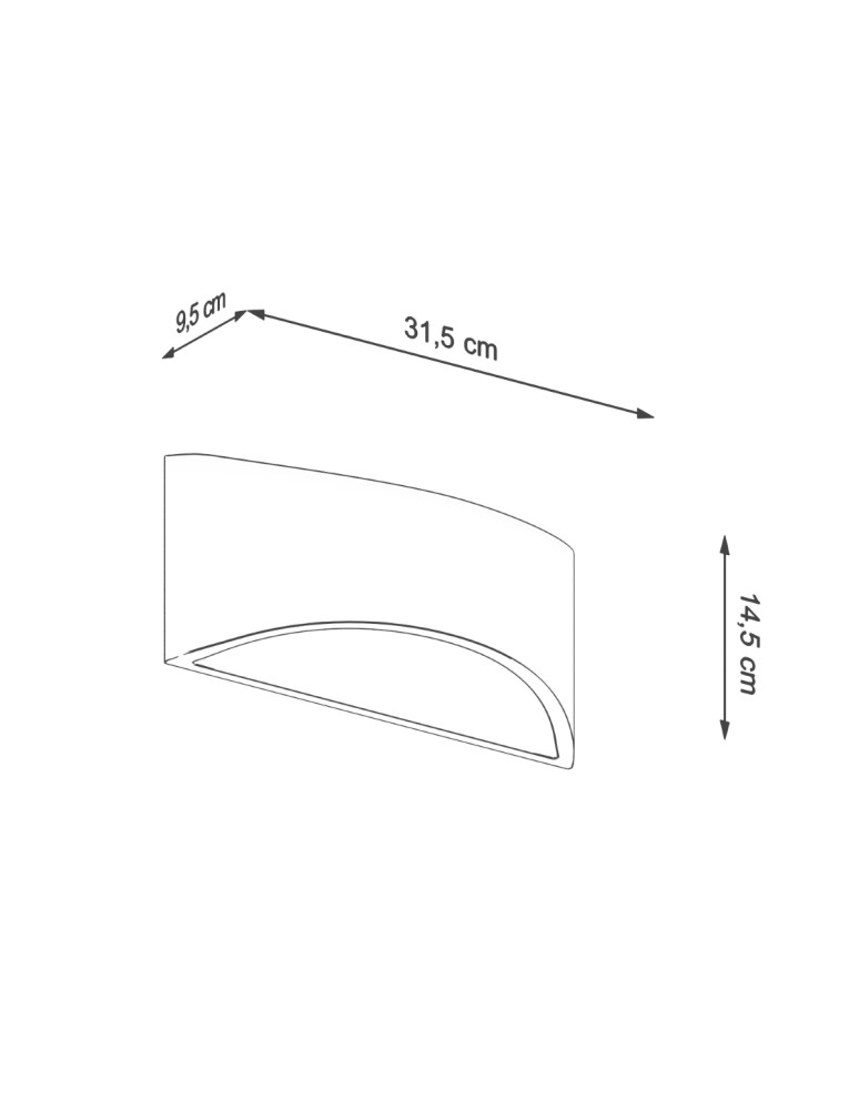 Wall lamps - Sollux VIXEN lacquered wall lamp white gloss SL.1048 - product kolory-swiatla.pl 4