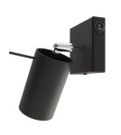 Wall lamps - Sollux Wall lamp RING black with switch SL.1049 - product 1