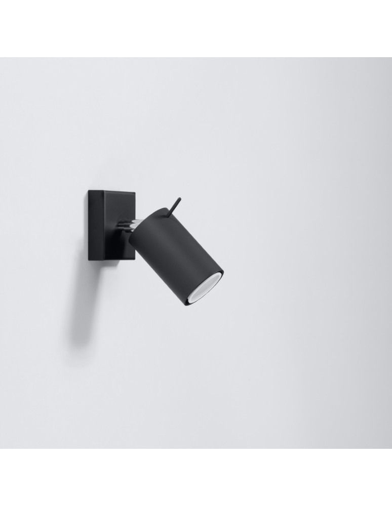 Wall lamps - Sollux Wall lamp RING black with switch SL.1049 - product kolory-swiatla.pl 2