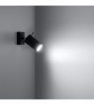 Wall lamps - Sollux Wall lamp RING black with switch SL.1049 - product 3