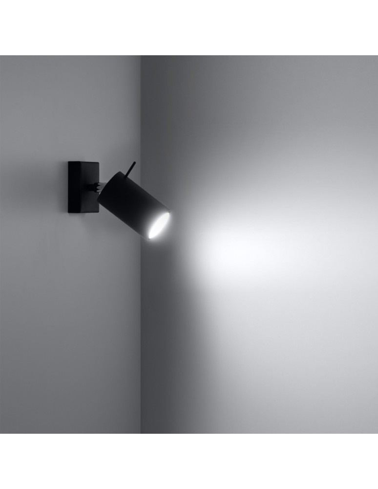 Wall lamps - Sollux Wall lamp RING black with switch SL.1049 - product kolory-swiatla.pl 3