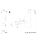 Wall lamps - Sollux Wall lamp RING black with switch SL.1049 - product 5