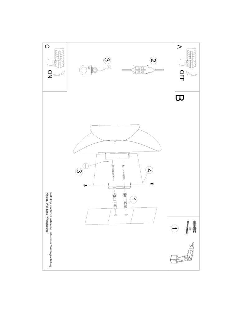 Sollux Kinkiet TEAR czarny SL.1063