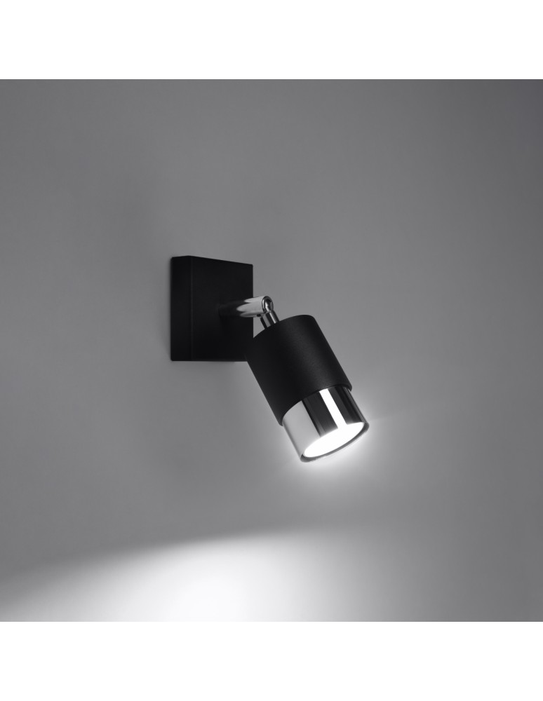 Wall lamps - Sollux Wall lamp NERO black/chrome SL.1064 - product kolory-swiatla.pl 3