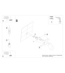 Wall lamps - Sollux Wall lamp NERO black/chrome SL.1064 - product 5