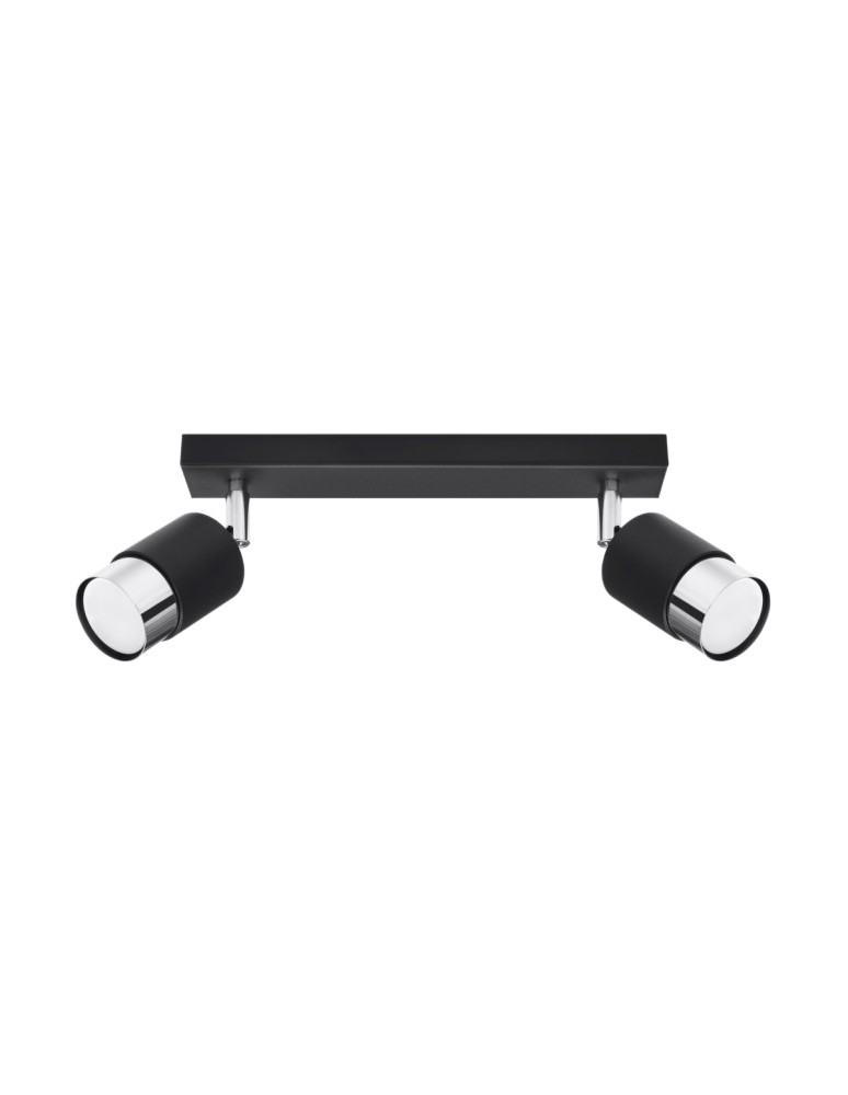 Ceiling lamps - Sollux Plafond NERO 2 black/chrome SL.1065 - product kolory-swiatla.pl 1