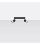 Ceiling lamps - Sollux Plafond NERO 2 black/chrome SL.1065 - product 2