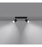 Ceiling lamps - Sollux Plafond NERO 2 black/chrome SL.1065 - product 3