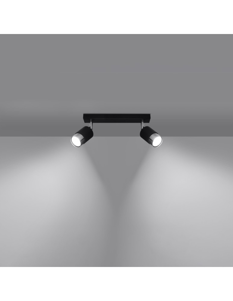 Ceiling lamps - Sollux Plafond NERO 2 black/chrome SL.1065 - product kolory-swiatla.pl 3