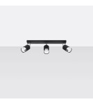 Ceiling lamps - Sollux Plafond NERO 3 black/chrome SL.1066 - product 2
