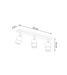 Ceiling lamps - Sollux Plafond NERO 3 black/chrome SL.1066 - product 4